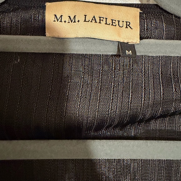 MM Lafleur Graham Kimono Duster Cardigan Black Ribbed-Knit Side Slit Shawl - Picture 8 of 11